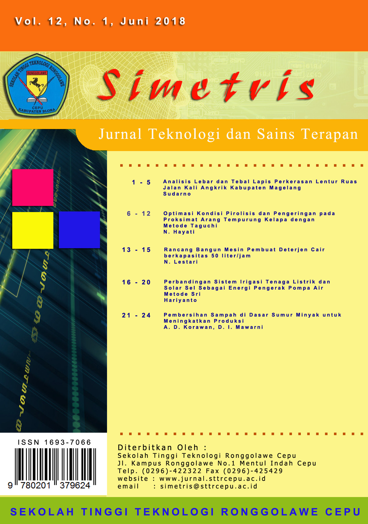 SIMETRIS Vol 12 No 1 Juni 2018